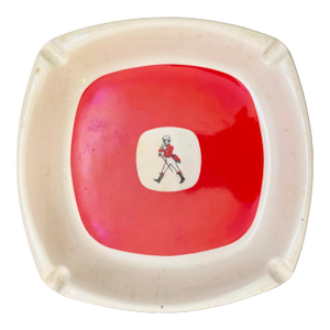 Vintage Johnnie Walker Wade England Pottery Ash Tray Red Label Scotch Ceramic >>