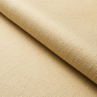 Sample - Schumacher Finn Heavyweight Linen Fabric in Sand For Sale