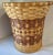 Wood Vintage Tall Waste Basket or Planter Basket For Sale - Image 7 of 7