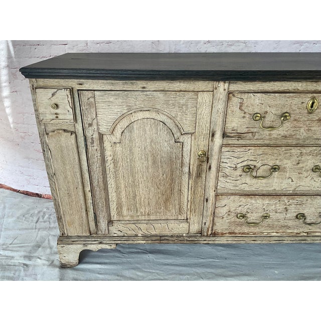 19th Century 19th Century English Bleached English Oak Cabinet, Buffet, Sideboard For Sale - Image 5 of 16