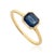 Bezel Set 1.07ct Octagon Blue Sapphire Solitaire Ring Size 5 in 14k Yellow Gold For Sale - Image 4 of 15