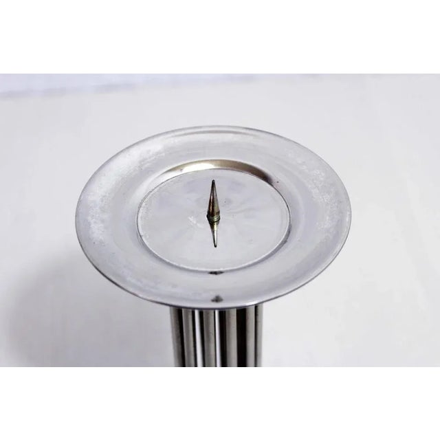 Candleholder in Silver Metal, 1970s For Sale - Image 10 of 11
