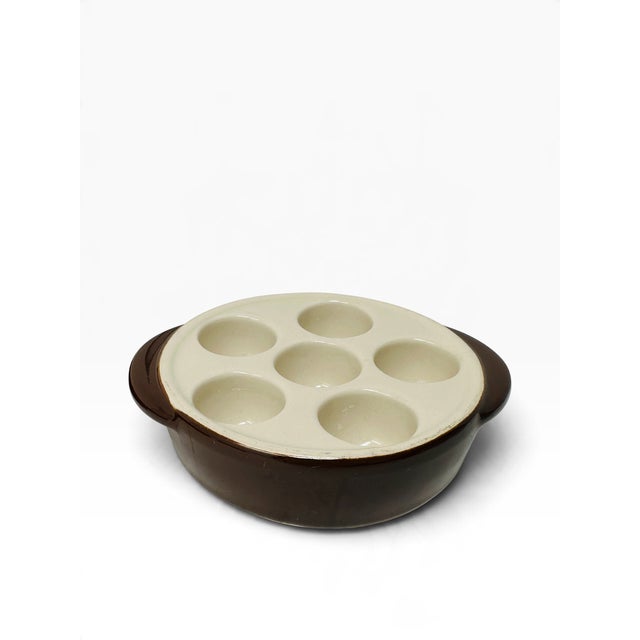 Ivory 1970s Bel Terr China French Bistro Ceramic Escargot Dishes - Set of 6 For Sale - Image 8 of 10