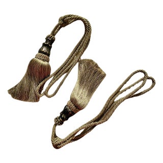 Victorian Gold Rope & Tassel Curtain Fastener For Sale