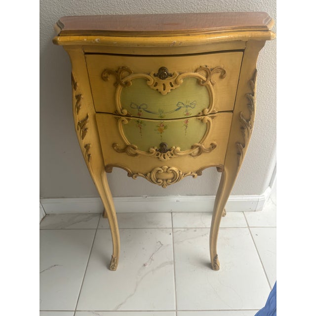 1940s 1940s Florentine 2 Drawer Side /Accent Table For Sale - Image 5 of 6