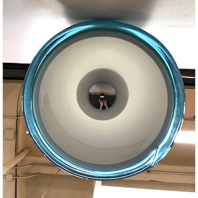 Itre Pair of Murano Italy Glass Dome Top Pendant Lights by Lighting Company I3 For Sale - Image 4 of 9