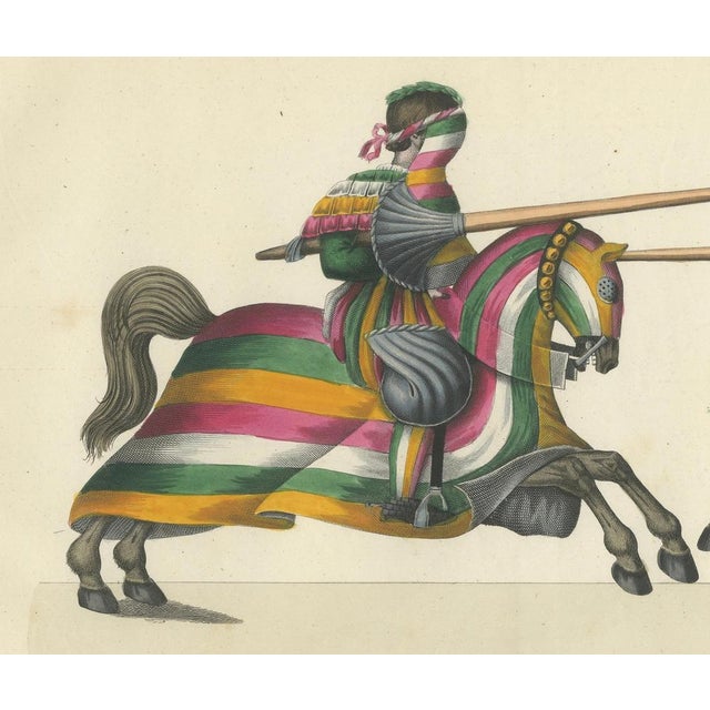 Paper Jousting Scene, 1842, Paper For Sale - Image 7 of 8