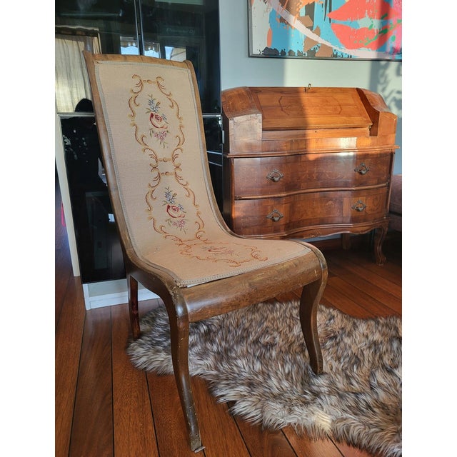 Art Nouveau Wooden Desk Chair For Sale - Image 9 of 9