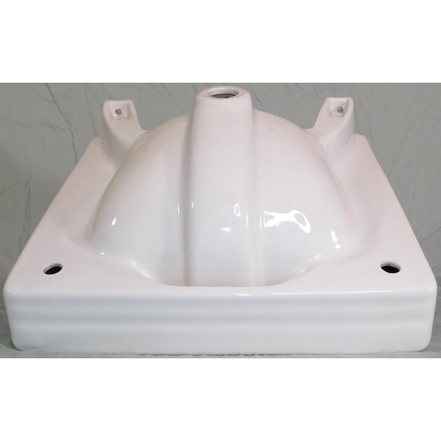 1963 Vintage Standard Sanitary Manufacturing Company Wall-Mounted Porcelain Sink For Sale - Image 14 of 17