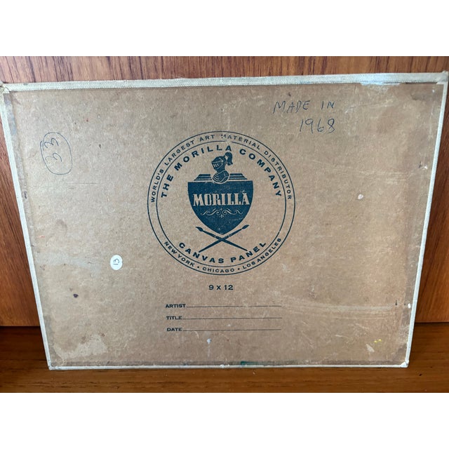 1968 Signed 9x12 Portrait Painting of Woman – Oil on Canvas Board (Luigi Altobelli) For Sale - Image 10 of 10