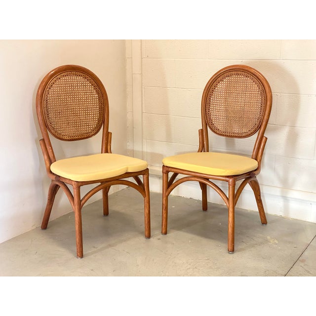Bamboo Chairs in Vienna Straw from Gervasoni, Set of 4 For Sale - Image 11 of 14