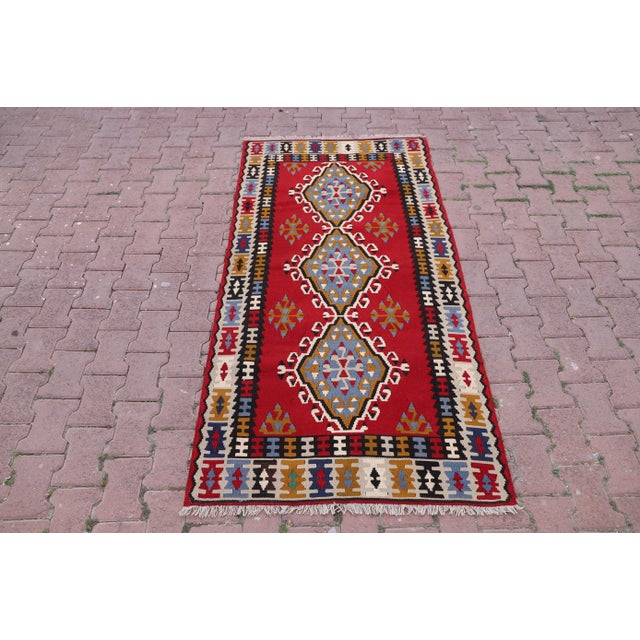 1980s Traditional Red Cappadocia Kilim For Sale - Image 13 of 13