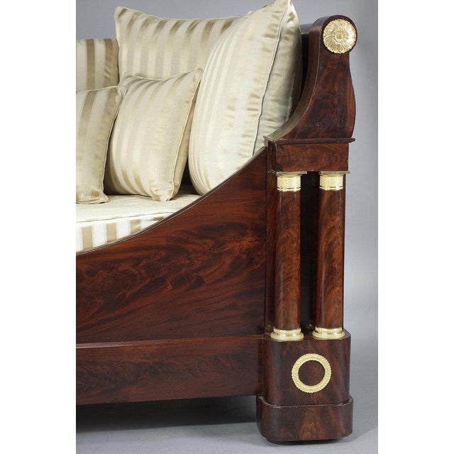 19th Century Restoration Period Mahogany and Gilt Bronze Sofa Bed, 1820s For Sale - Image 4 of 14