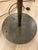 Metal Vintage Patinated Brass Adjustable Dome Floor Pharmacy Lamp With White Enamel Interior Shade For Sale - Image 7 of 7