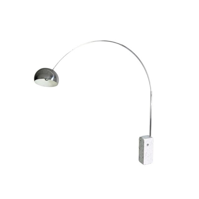 Silver Arc Lamp by Achille & Pier Giacomo Castiglioni for Flos For Sale - Image 8 of 8