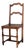French Fruitwood Wavy Ladderback Chair Plank Seat For Sale