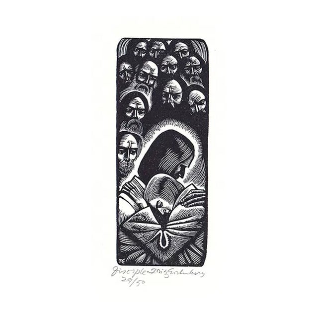 Fritz Eichenberg Disciple From Long Loneliness by Dorothy Day Wood Engraving For Sale