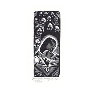 Fritz Eichenberg Disciple From Long Loneliness by Dorothy Day Wood Engraving