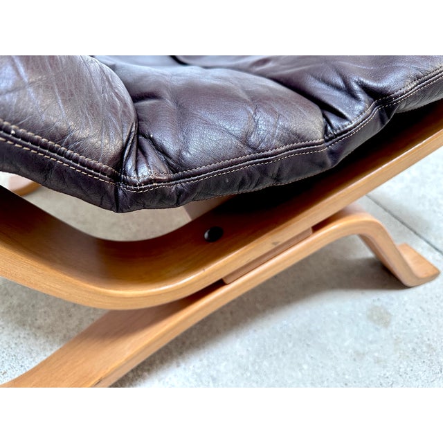 Brutalist Model Focus Leather Lounge Chairs with Plywood Frames from Bramin Møbler, Denmark, 1970s, Set of 2 For Sale - Image 11 of 18