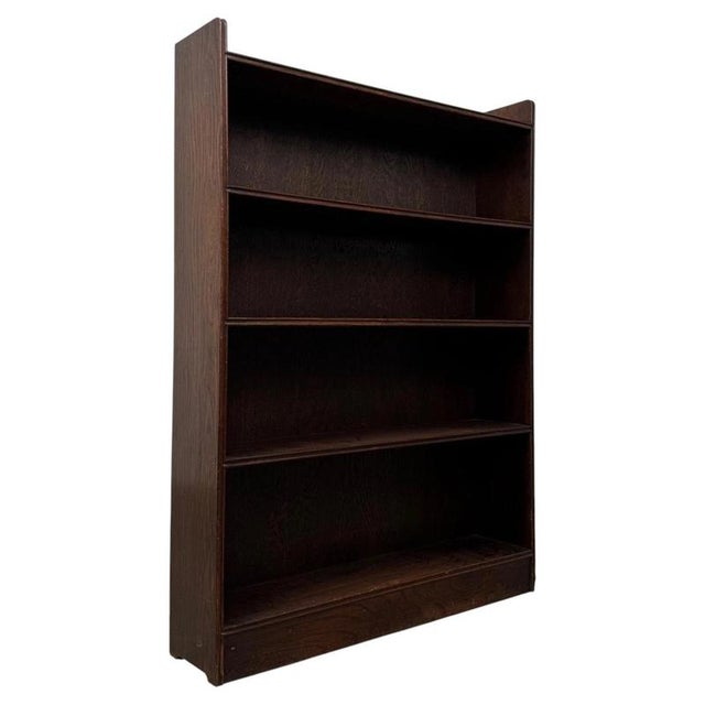 20th Century Edwardian English Oak Open Bookcase, 1890s For Sale - Image 4 of 12