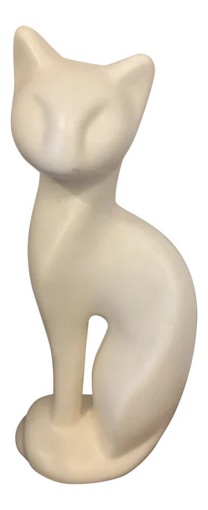 1960s Mid Century White Cat Figurine