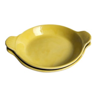 1960s Vintage Yellow Hall Ceramic Serving Plate - a Pair For Sale