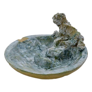 Terracotta Sculpture Ashtray by Sirio Pellegrini, 1960s For Sale