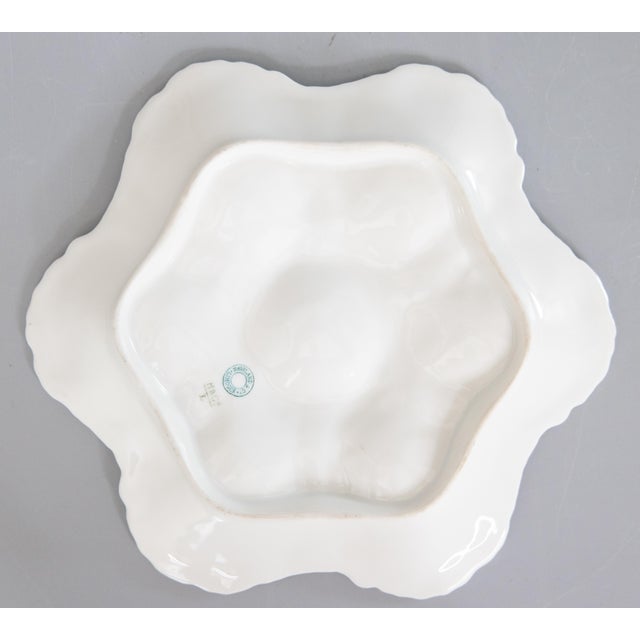 Limoges, France Antique 19th Century French Limoges Porcelain Floral Oyster Plate For Sale - Image 4 of 7