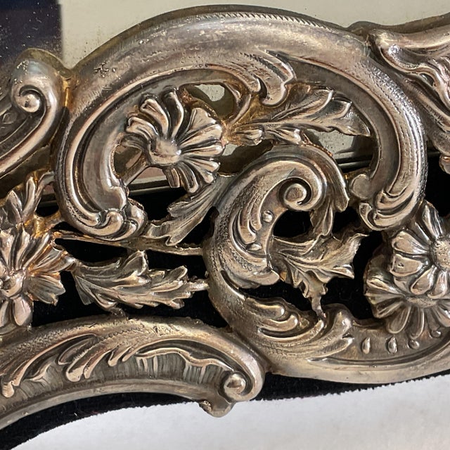 After a XIX - C. Rare Gem Silver Victorian Mirror , One of a Kind. For Sale - Image 15 of 18