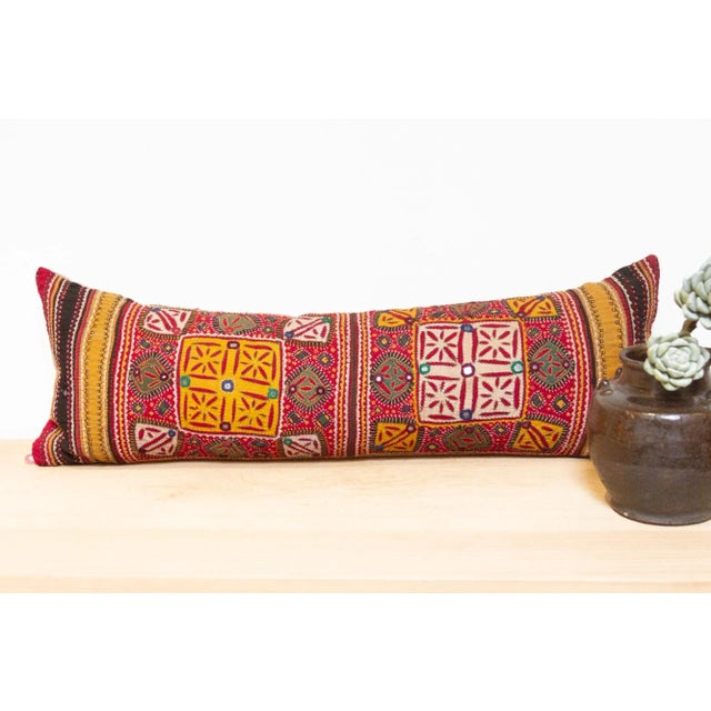 Textile Lambani Jaisalmer Patchwork Throw Pillow For Sale - Image 7 of 7