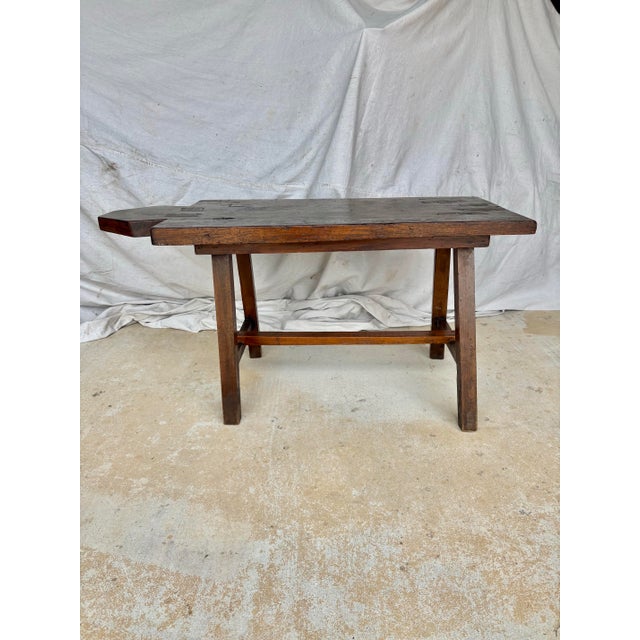 This one of a kind and unique Early 20th Century Side Table was crafted by French artisans from walnut in the early...