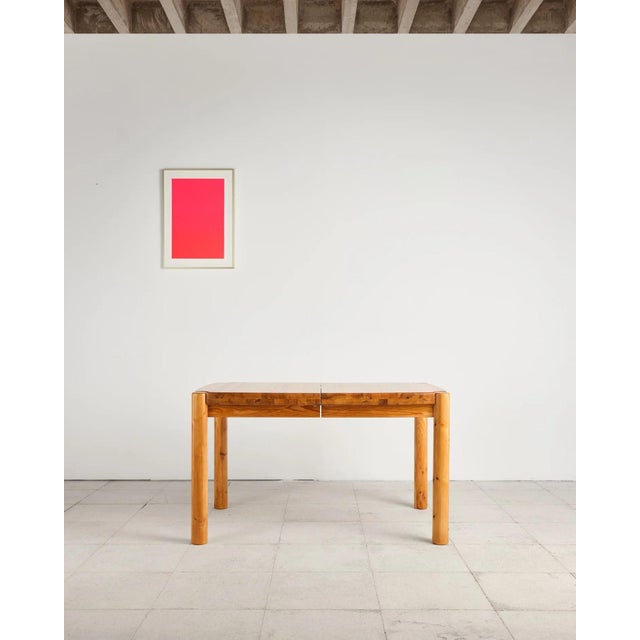 1970s Brutalist Pine Dining Set with Extendable Dining Table and Armchairs by Rainer Daumiller for Hirtshals Savværk, Denmark, 1970s, Set of 7 For Sale - Image 5 of 18
