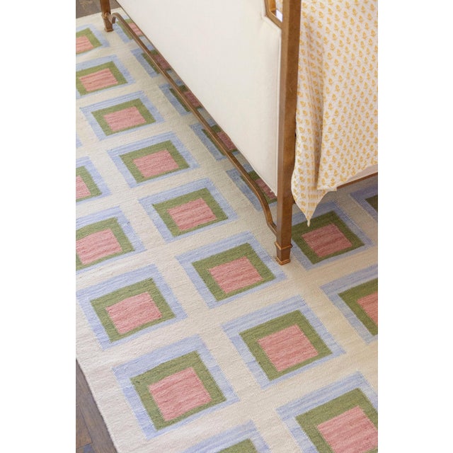 Not Yet Made - Made To Order Color Study Handwoven Wool Flatweave 4' x 6' Rug - Palm Springs For Sale - Image 5 of 7