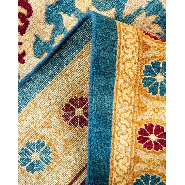 Mogul, One-of-a-Kind Hand-Knotted Area Rug in Blue, 8' 1" x 10' 7" For Sale In New York - Image 6 of 8
