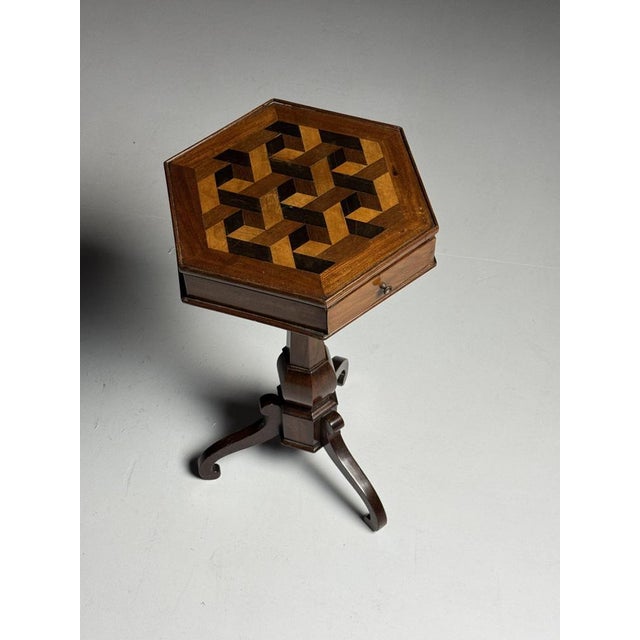 Marquetry Side Table, 1900s For Sale - Image 18 of 18