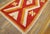 Late 19th Century 1880s Red Orange Diamond Tribal Antique American Navajo Rug 3' 4"x 5' 8" Flatweave Wool Carpet For Sale - Image 5 of 6