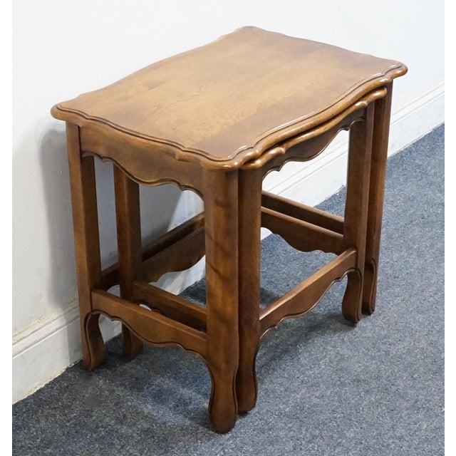 Ethan Allen Ethan Allen Country French Collection Solid Birch Accent Nesting End Tables 26-8305 For Sale - Image 4 of 18