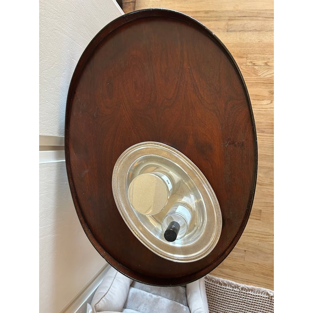 Mid 20th Century Mersman Tiered Mahogany Inlay Oval Side Table - Mersman 7367 For Sale In Los Angeles - Image 6 of 10