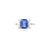 1.5 Ctw Emerald Cut Blue Sapphire Diamonds Wedding Ring Size 5 For Sale - Image 4 of 9