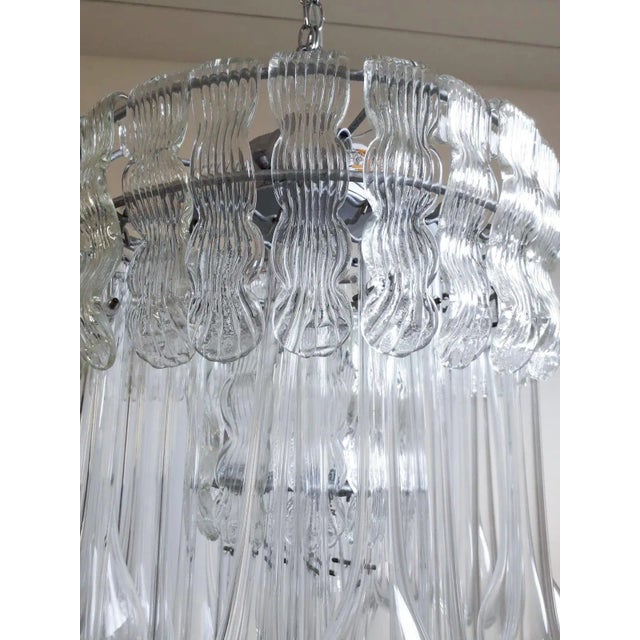 Mid 20th Century Murano Droplets Chandelier For Sale - Image 9 of 10