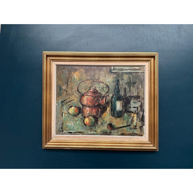 Still Life with Copper Kettle, 1967, Oil Painting on Canvas, Framed For Sale - Image 15 of 18