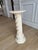 Vintage sculptural pedestal by Magidson, dated 1962. This substantial plaster column features a classical twisted rope...