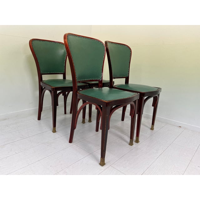 Vienna Secession Chairs and Armchairs by Gustav Siegel for Jacob & Josef Kohn, 1890s, Set of 6 For Sale - Image 4 of 18