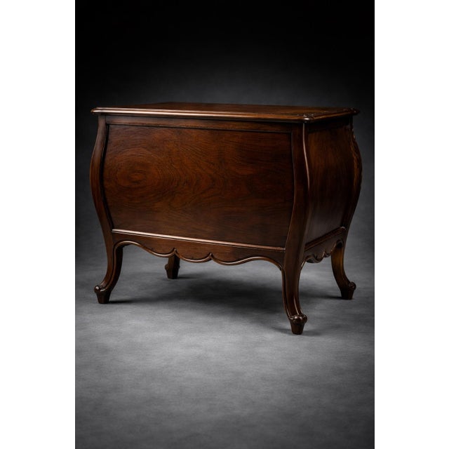 Pair of Vintage French Provincial Bombe-Style Solid Wood End Tables — Nightstands For Sale - Image 10 of 10