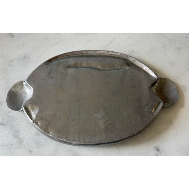 Metal Vintage Arthur Court Cast Aluminum Oval Platter For Sale - Image 7 of 9
