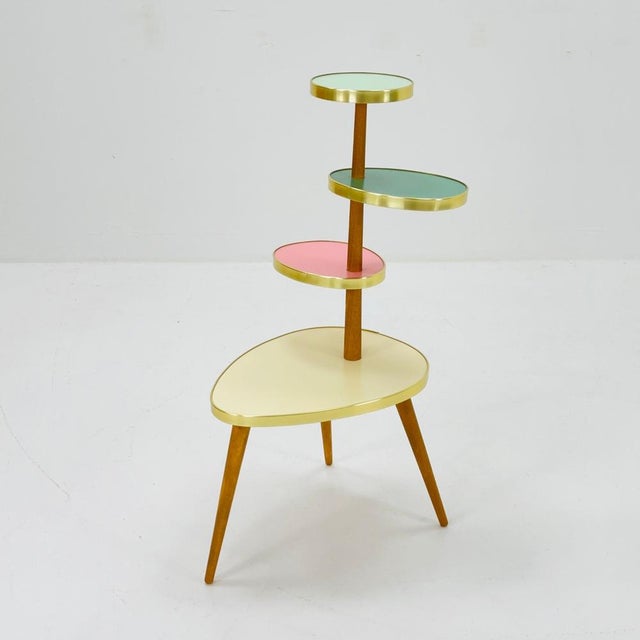 Large Mid-Century Minimalist Plant Stand, Germany, 1950s For Sale - Image 10 of 10