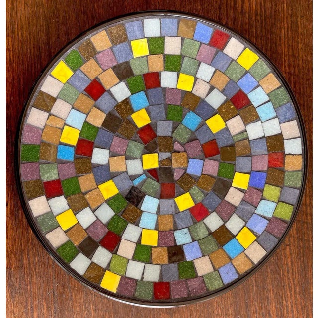 Mid 20th Century Mid 20th Century Danish Modern Colorful Mosaic Vide-Poche or Charger For Sale - Image 5 of 8