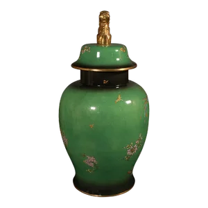 1950s Large English Ceramic Vintage Decorative Temple Urn