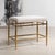 Modern Karleen Plush White Small Brass Bench For Sale - Image 3 of 7