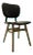 Industrial Modern Black Faux Leather Side Chair/Desk Chair For Sale